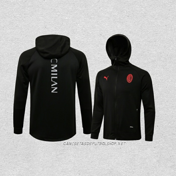 Chaqueta con Capucha del AC Milan 21-22 Negro